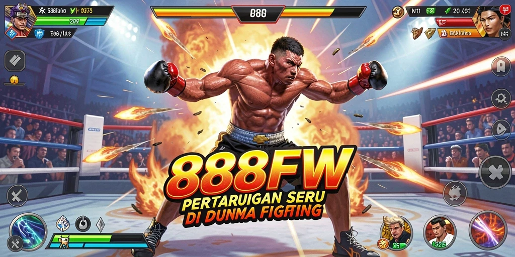Tampilan gameplay Fighting yang seru dan mendebarkan di 888FW.