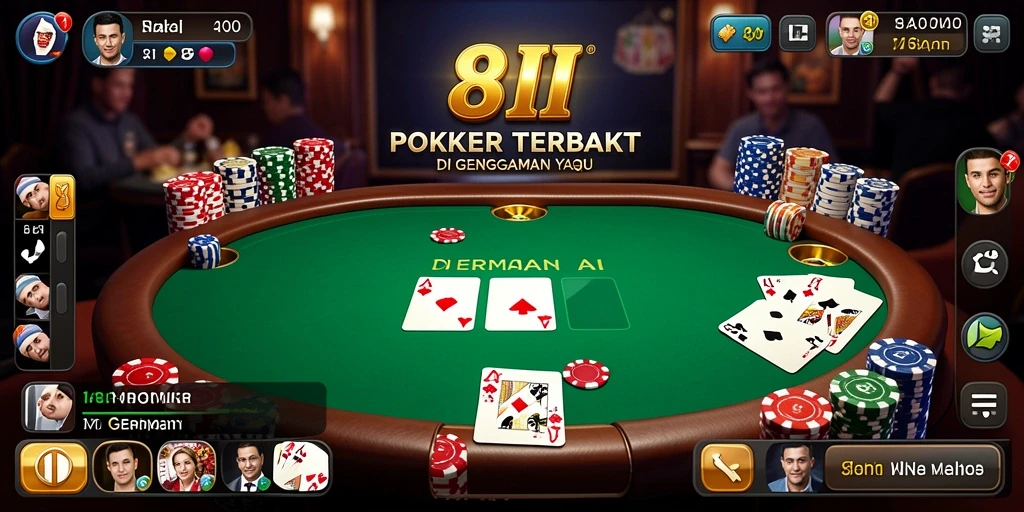 Tampilan menakjubkan dari gameplay poker di 8II.