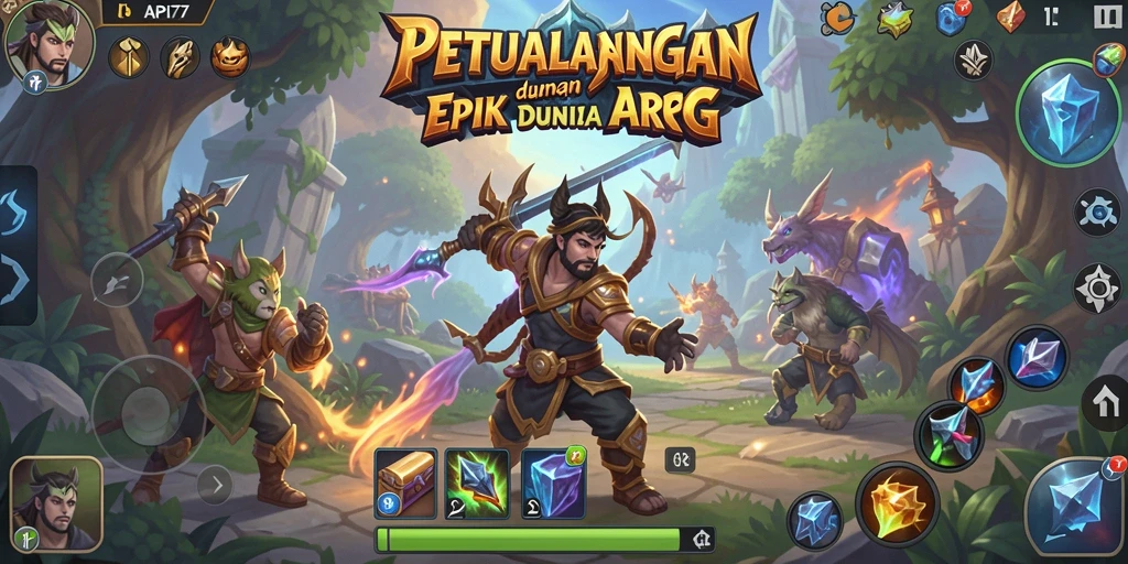 Tangkapan layar menunjukkan aksi seru dalam pertarungan ARPG.