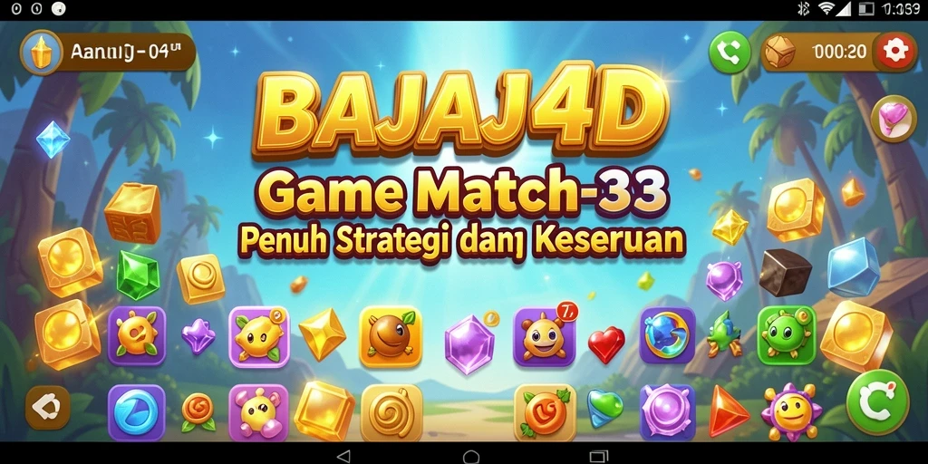 Tampilan gameplay BAJAJ4D menampilkan keseruan mencocokkan batu permata.