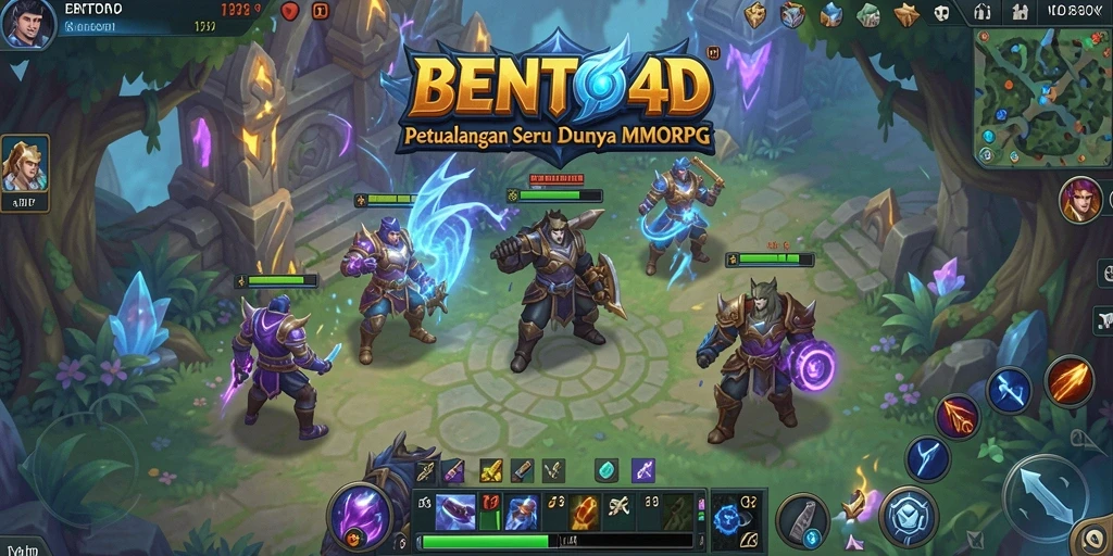 Menampilkan aksi gameplay seru dalam BENTO4D dengan berbagai karakter dan monster.