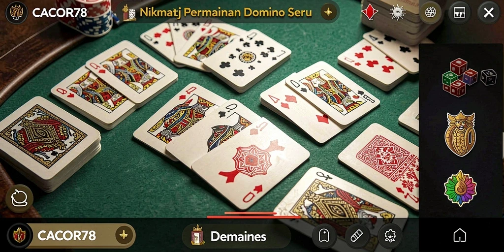Screenshot utama dari CACOR78 menampilkan gameplay Domino yang menarik.