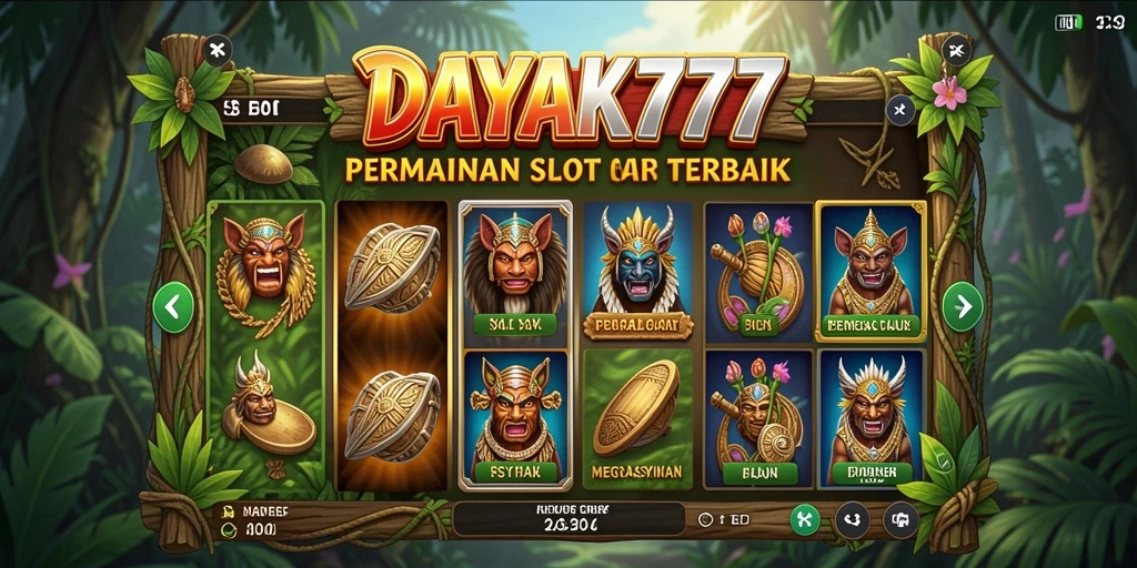 Tampilan gameplay Slot DAYAK777 yang menarik dan mengasyikkan.