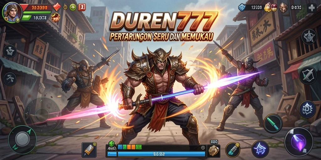 Tampilan gameplay DUREN777 dengan aksi pertarungan yang mendebarkan.