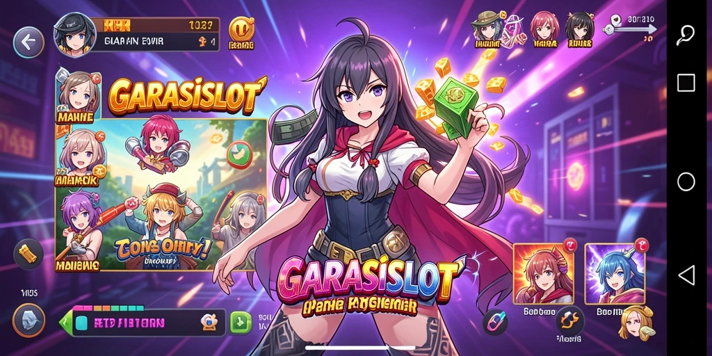 Tampilan gameplay menarik dari GARASISLOT dengan karakter Anime.