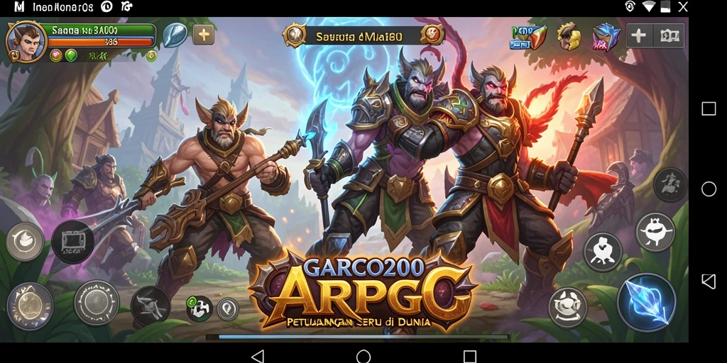 Tampilan gameplay mendebarkan dalam GARCO200 di dunia ARPG.