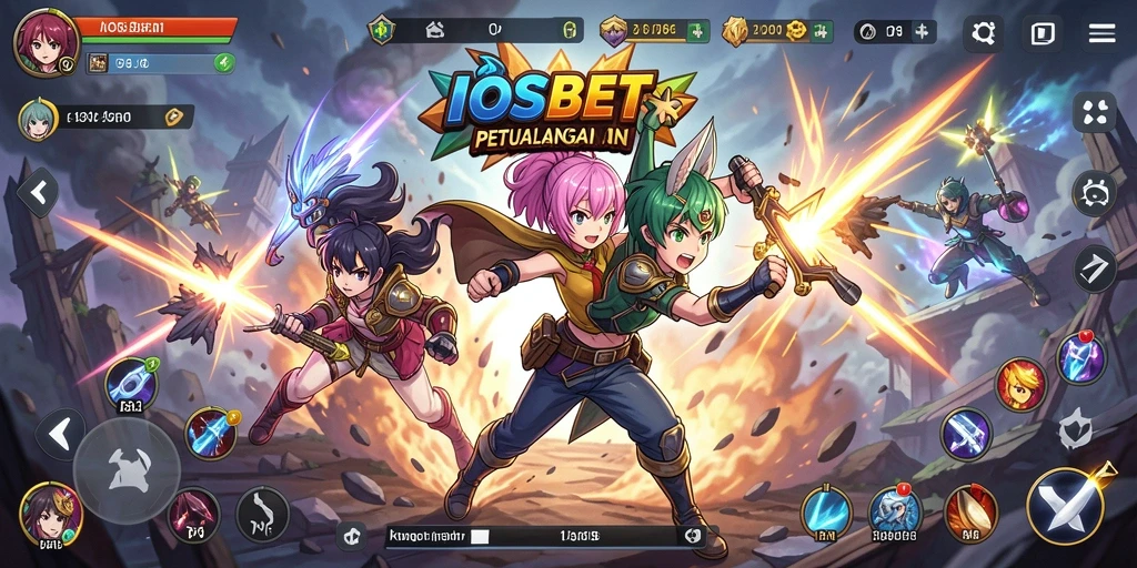 Tampilan gameplay menarik dari game Anime IOSBET dengan karakter ikonik.