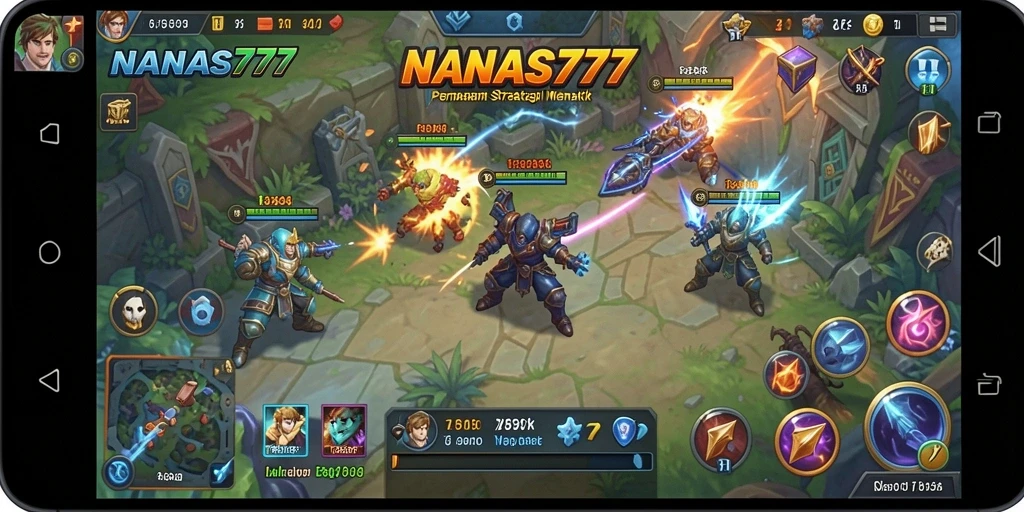 Tampilan strategi intens dalam gameplay NANAS777.