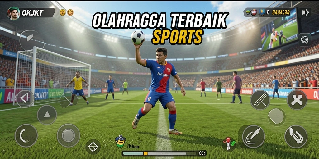 Screenshot dari gameplay OKJKT yang menunjukkan aksi seru dalam olahraga.