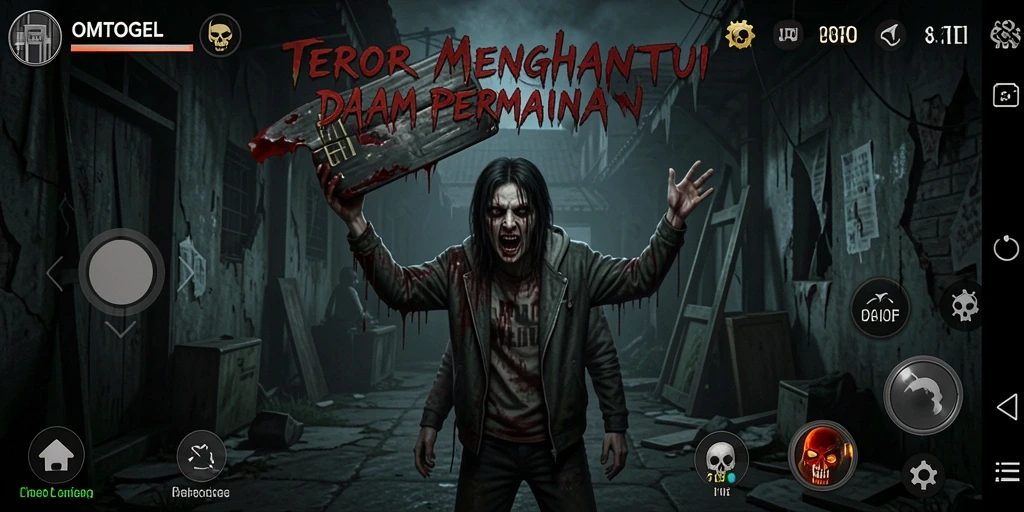 Gameplay OMTOGEL yang menakutkan dan mencekam dalam suasana gelap.