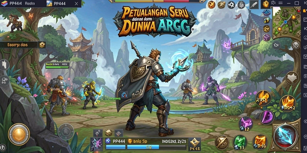 Tampilan gameplay yang mendebarkan dalam dunia ARPG PP444.
