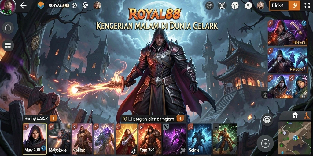 Screenshot menampilkan gameplay menegangkan dari ROYAL88 dengan suasana mencekam.
