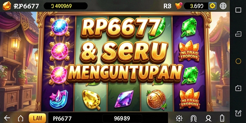 Tampilan permainan slot yang penuh warna dari RP6677.
